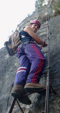 Michele sulla ferrata dell'Amicizia